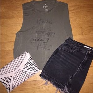 Olive green muscle tank